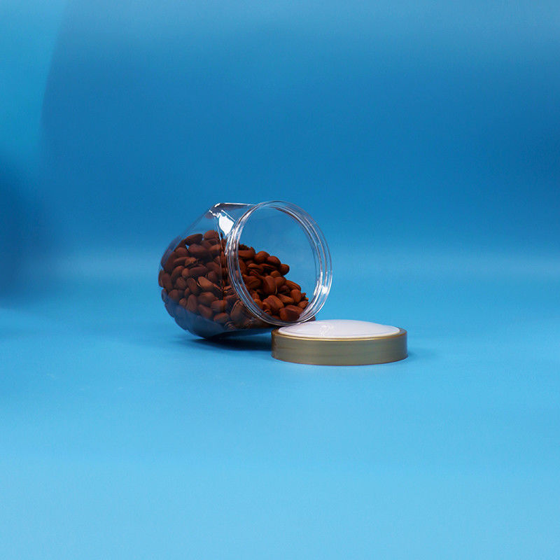 Plastic PET Food Grade Wide Mouth Transparent Cookie Candy Jar z skrutą płaską pokrywą