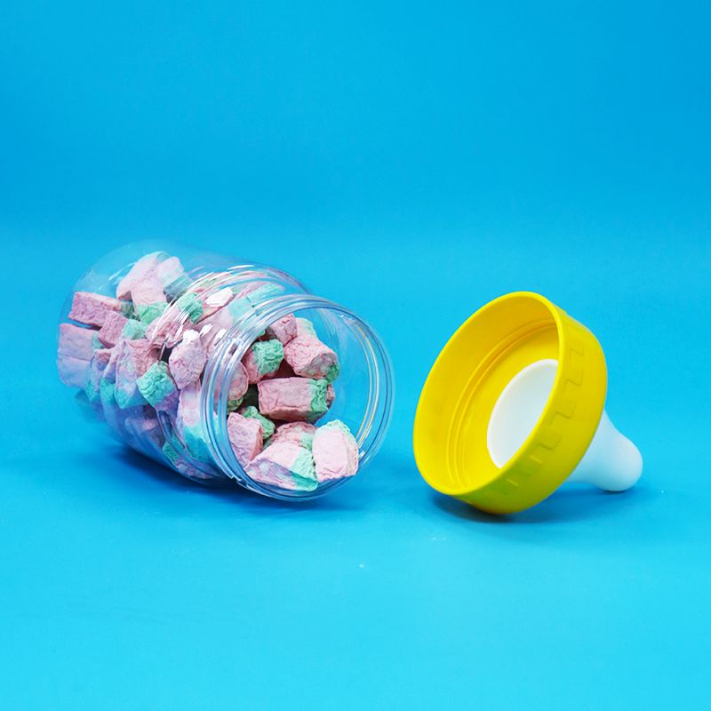 Przezroczysty plastik PET spożywczy, szczelny słoik ze śrubową zakrętką do żywności, cukierków i ciasteczek