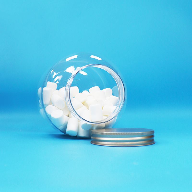 Aluminiowe zakrętki do słoików z przezroczystego plastiku PET na cukierki, orzechy i codzienne produkty spożywcze, ekologiczne