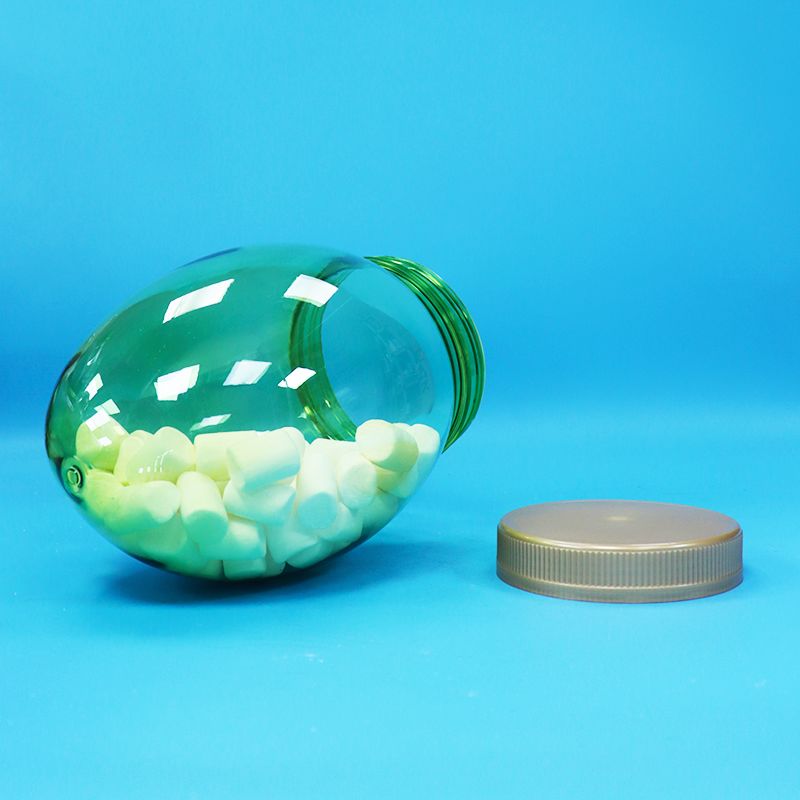 Unikalny kształt przezroczyste plastikowe PET orzechy orzechy pistace słodycze słoik śrubka płaska pokrywa