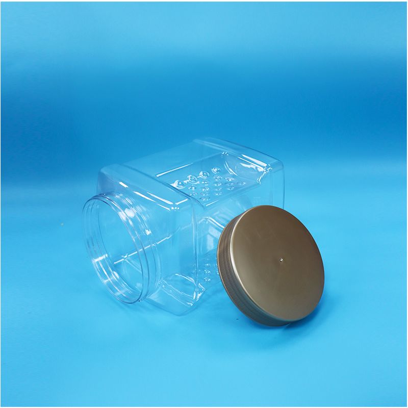 Przezroczyste słoiki PET z zakrętką do żywności do siekanych wodorostów nori, suszonych jagód czerwonych i orzechów