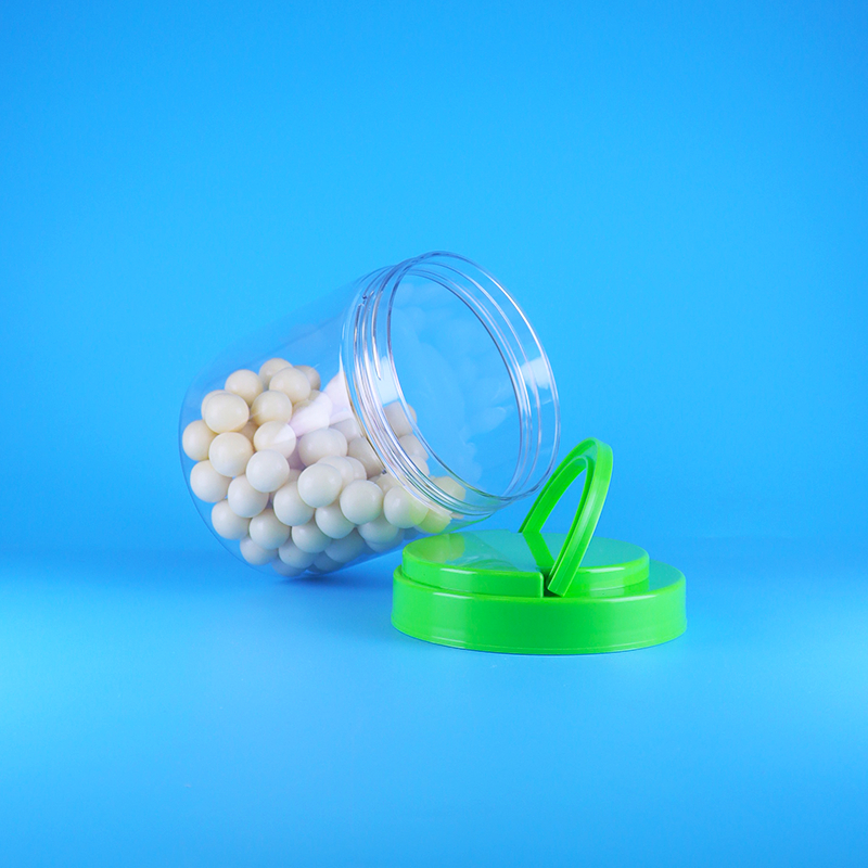 Zakręcana pokrywka bez BPA, z uszczelnieniem, z uchwytem, z możliwością ponownego zamknięcia, pusta, plastikowa, PET, przezroczysty, okrągły słoik na masło orzechowe