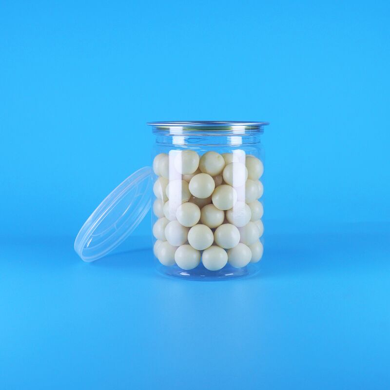 Łatwo otwierane wieczka Organiczne Orzechy Dżungli Suszona Żywność Plastikowe Przezroczyste Puszki PET do Popcornu