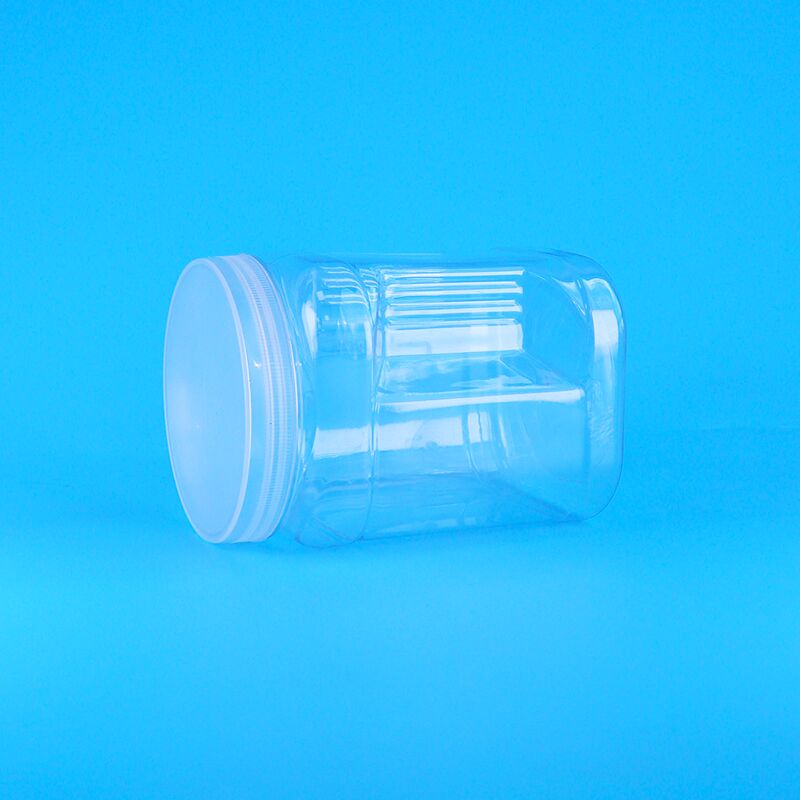 Kwadratowe przezroczyste plastikowe pojemniki do przechowywania z uchwytem na ciastka, herbatniki, mleko, daktyle, żurawinę