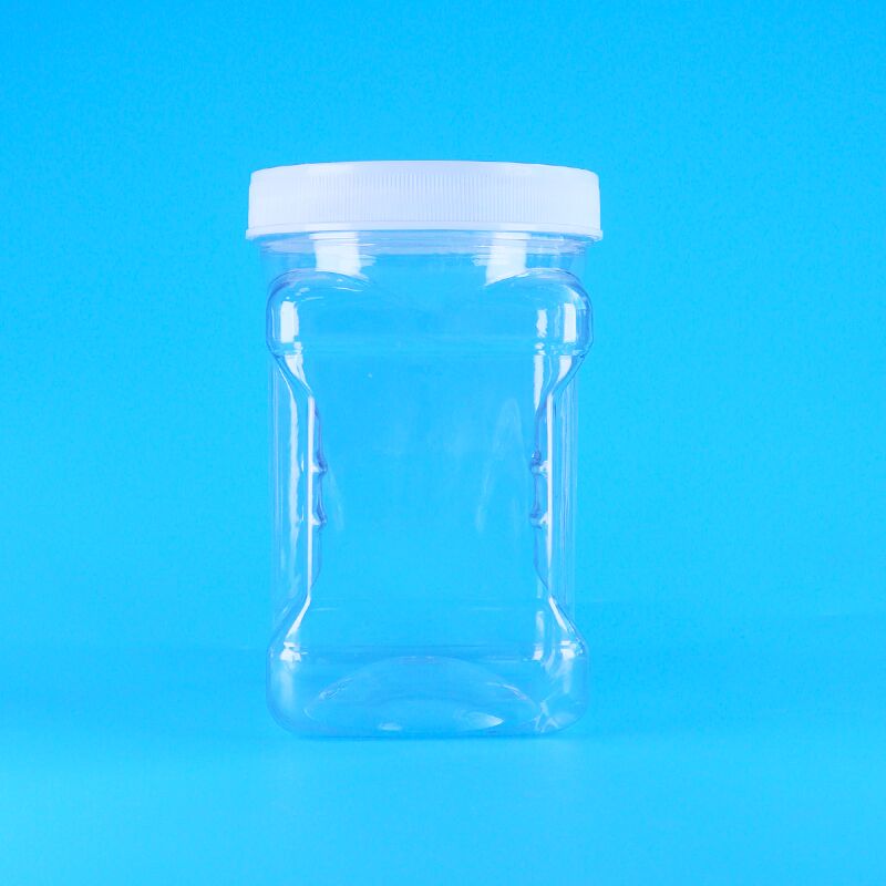 Ciasteczka Emon Slice z żurawiną Suszone kalmary PET Przezroczyste plastikowe zakręcane wieczka Słoiki z uchwytem Spożywcze