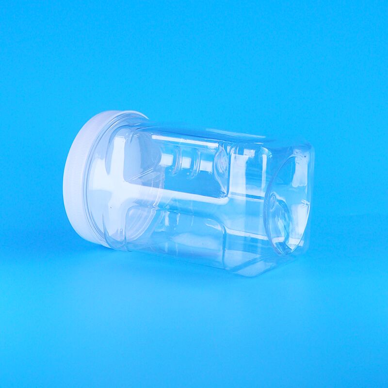 Ciasteczka Emon Slice z żurawiną Suszone kalmary PET Przezroczyste plastikowe zakręcane wieczka Słoiki z uchwytem Spożywcze