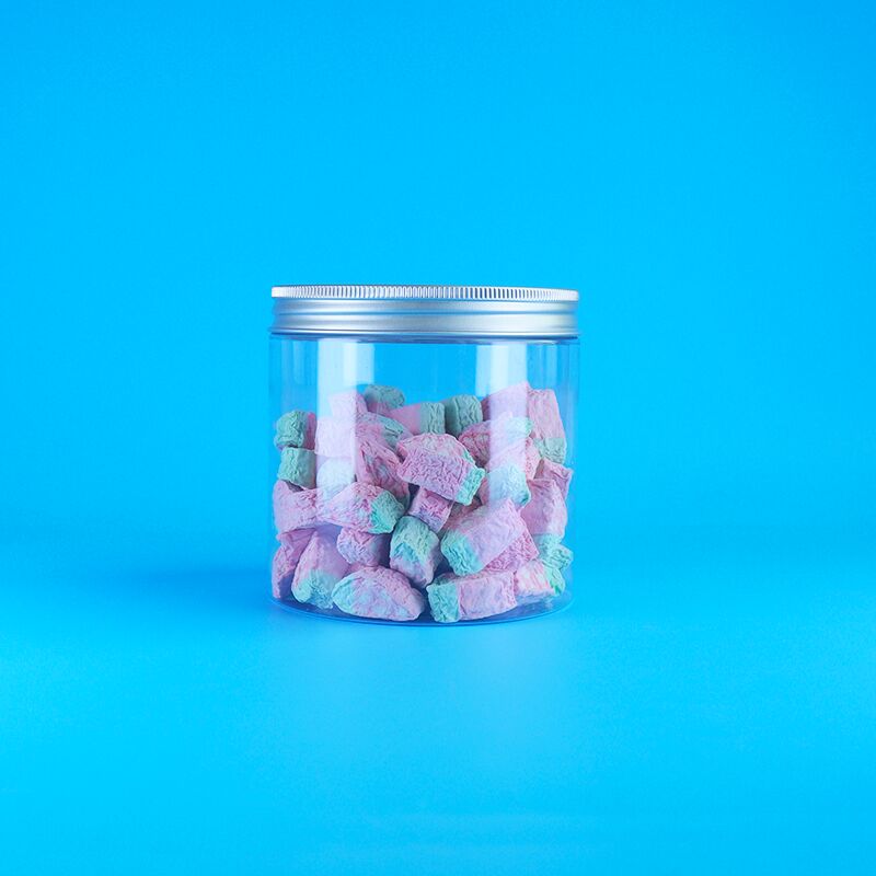 Okrągły Aluminium Łatwo Otwarte Pokrycie Żywność Słodycze Ciasteczka Jasmine Tea Plastic Clear PET Jar