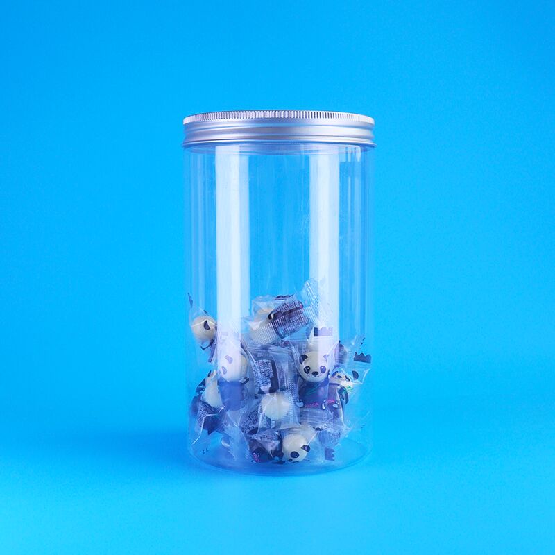 Przejrzyste, nieprzepuszczalne ciasteczka z piersią, ciasteczka z żurawką, ziarno melonu, okrągłe słoiki z PET.