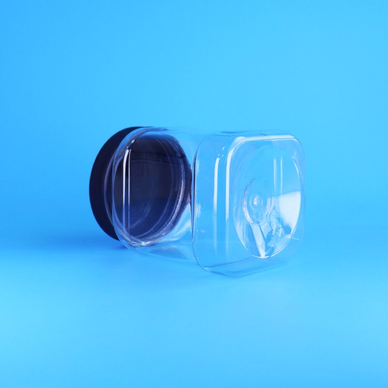 850 ml pojemnika plastikowego PET o kształcie kwadratowym z śrutową pokrywą do przechowywania żywności dla niemowląt i słodyczy