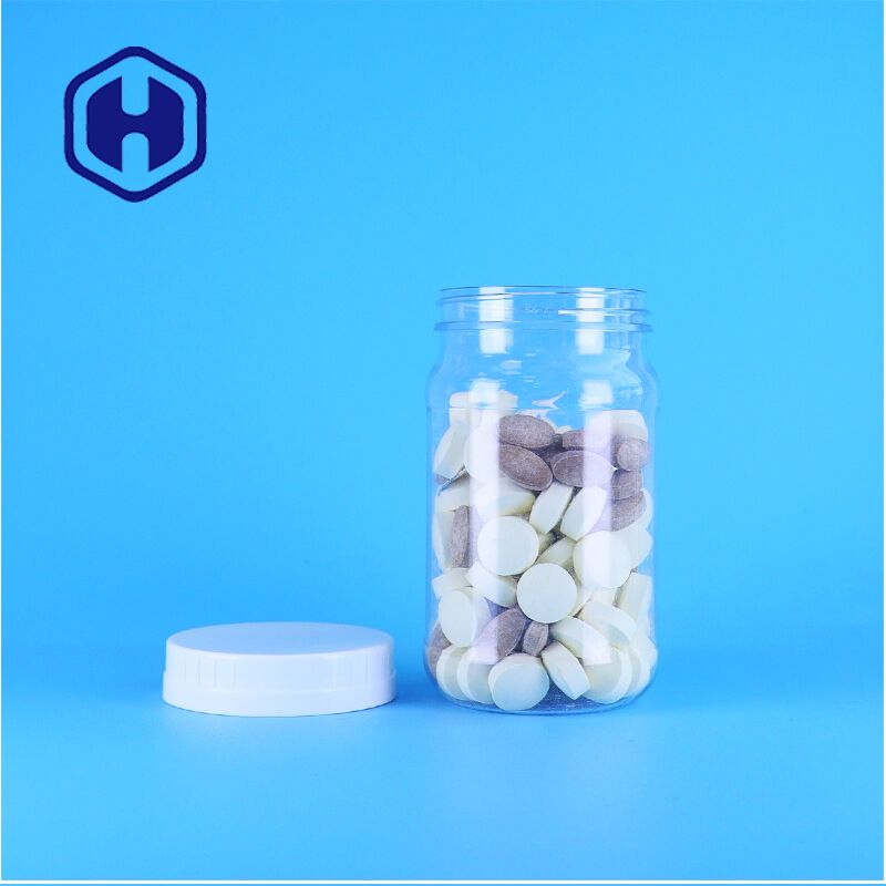 Wyższa jakość żywności Przechowywanie Przejrzysty słoik z PET do sosów przekąski Słodycze Bezpieczne Stylowe Funkcjonalne