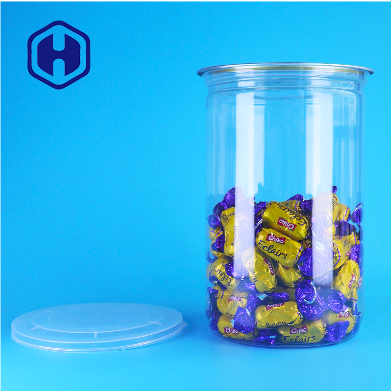 Cereal Pet Treats Mieszane orzechy bez BPA Przejrzyste plastikowe puszki PET z aluminiową pokrywą