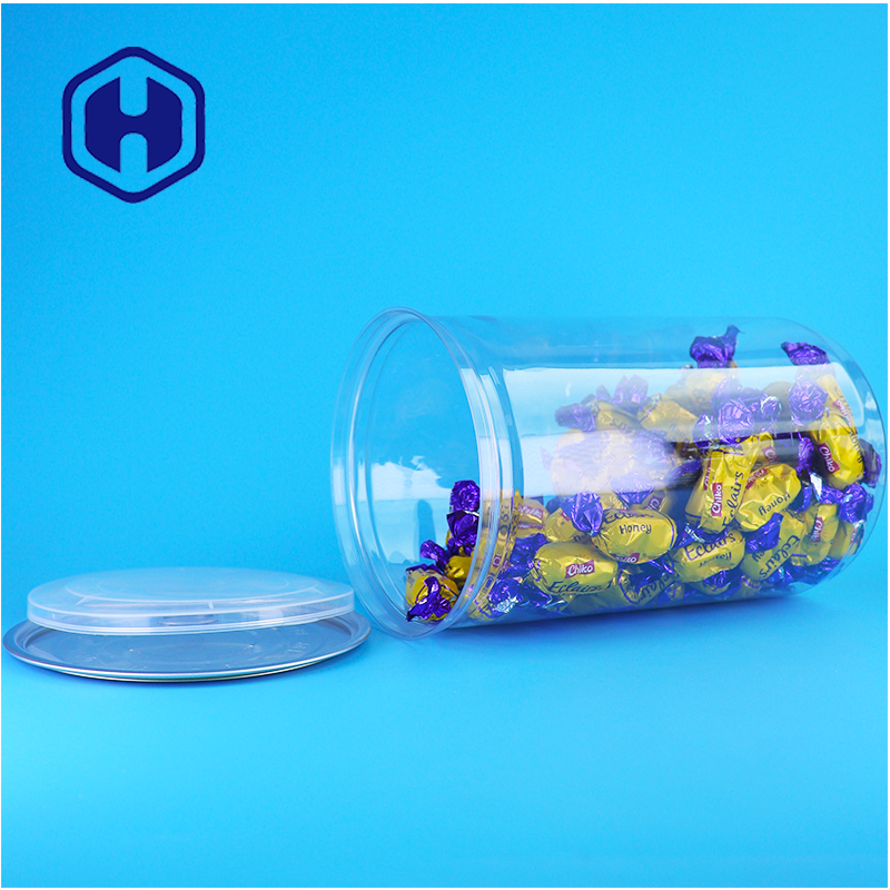 Cereal Pet Treats Mieszane orzechy bez BPA Przejrzyste plastikowe puszki PET z aluminiową pokrywą