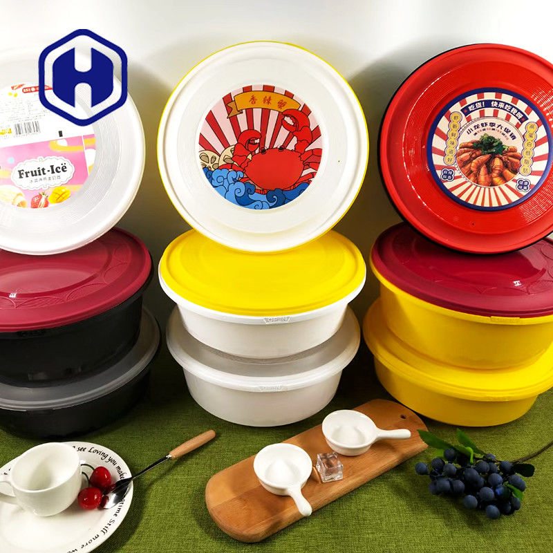 Termoformowane opakowanie IML Fast Food Take Away Plastikowa taca z pokrywką 1300 ml Szczelność