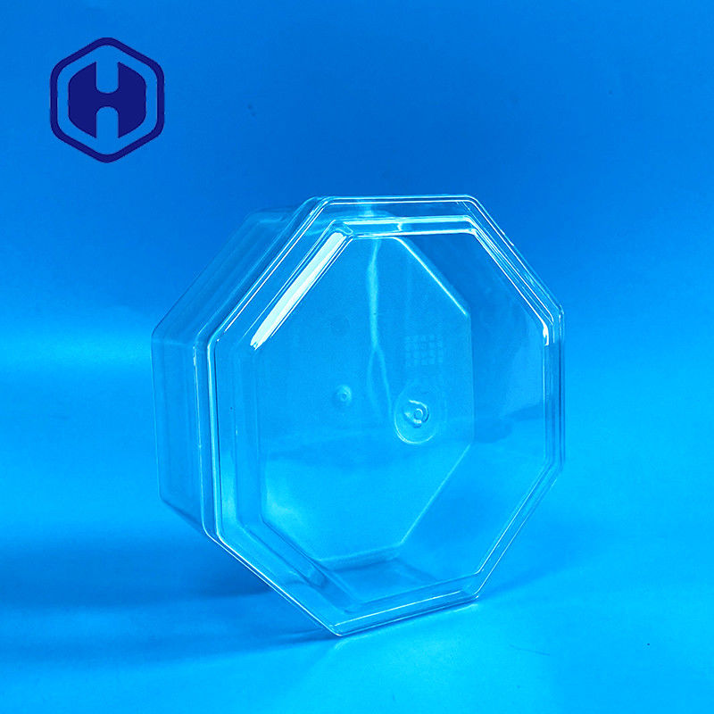 Oktagonalne niestandardowe pudełko z mięsem orzechowym Cubilose 15 uncji przezroczystego pudełka PET