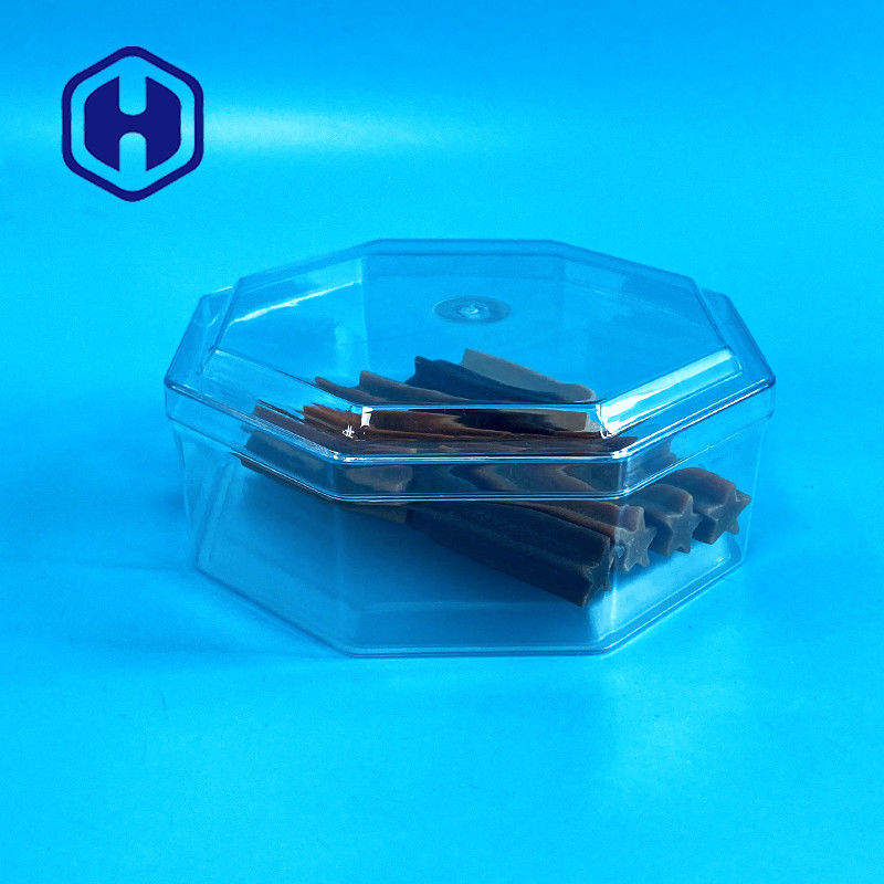 Oktagonalne niestandardowe pudełko z mięsem orzechowym Cubilose 15 uncji przezroczystego pudełka PET