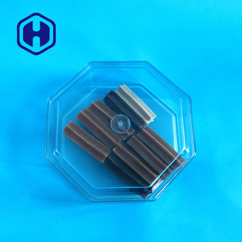 Oktagonalne niestandardowe pudełko z mięsem orzechowym Cubilose 15 uncji przezroczystego pudełka PET