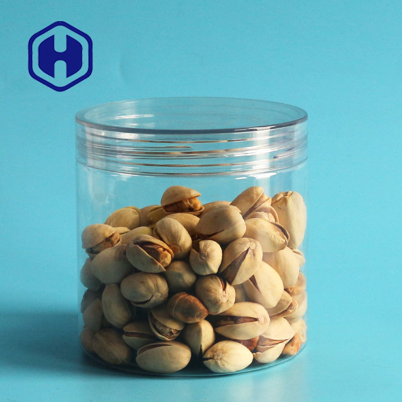 Przezroczyste, hermetyczne plastikowe puszki Orzeszki ziemne Szerokie usta Pet Okrągły pierścień Pull Eoe z zakrętką