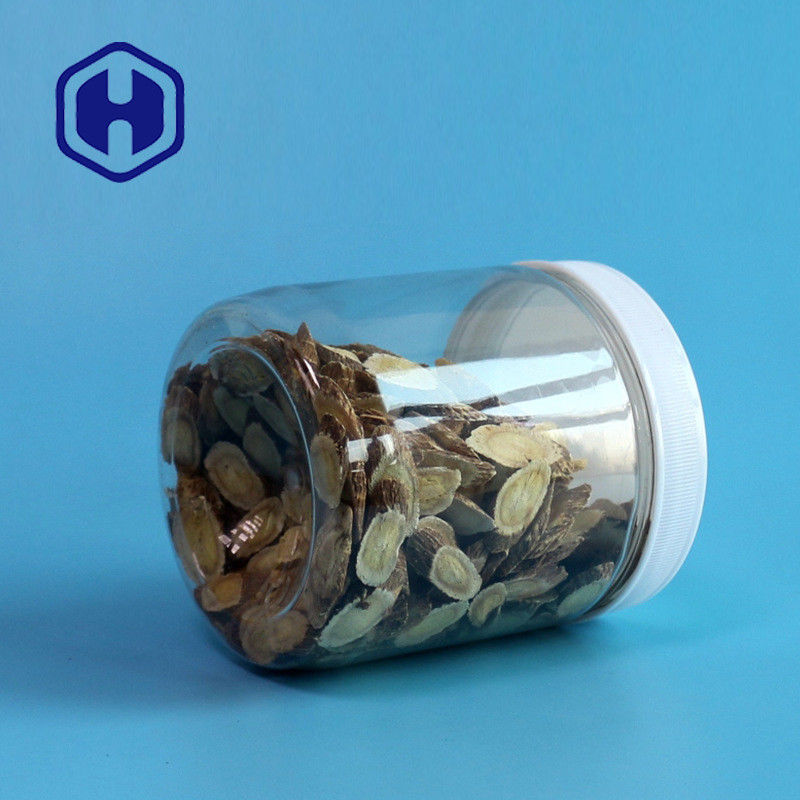 Okrągłe 510 ml 87 mm Szczelne plastikowe słoiki z cukrem do żucia Słoiki do przechowywania PET