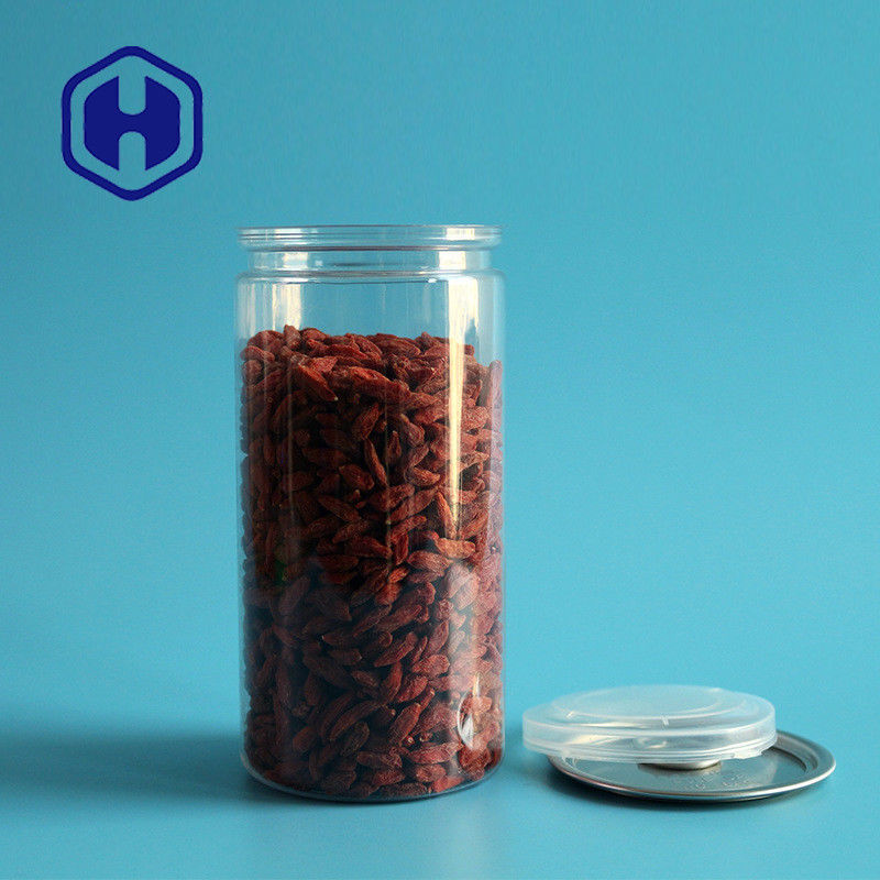 211 # 440 ml Przezroczyste plastikowe puszki Nasiona Czekoladowe herbatniki Łatwe otwieranie puszki PET