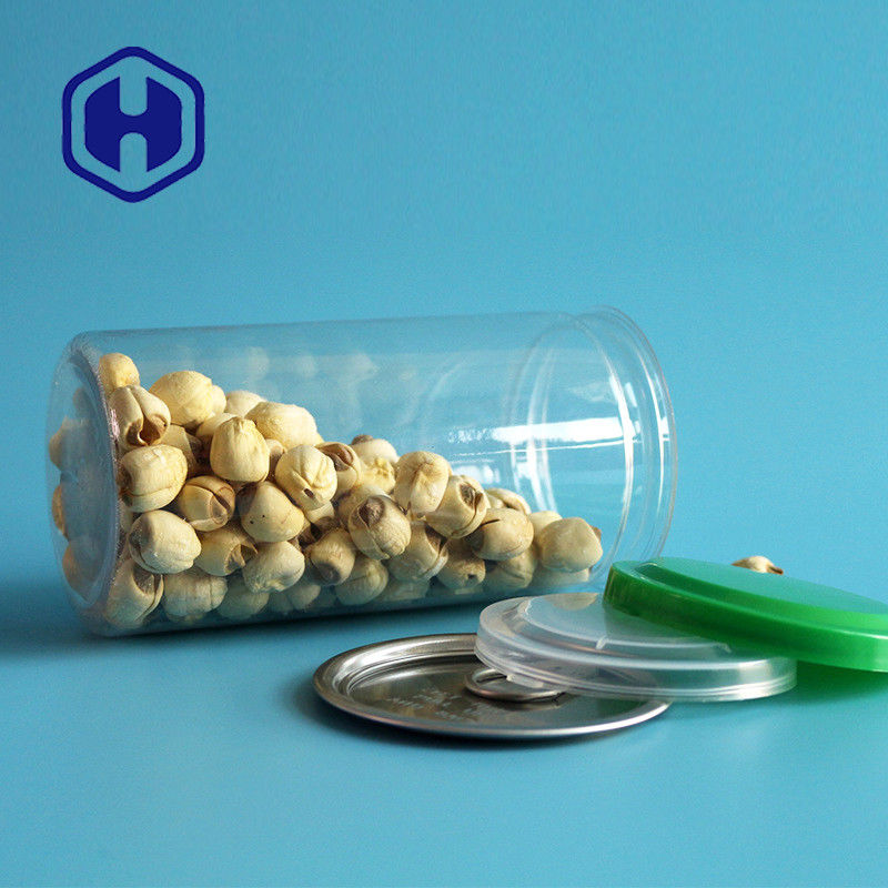 211 # 440 ml Przezroczyste plastikowe puszki Nasiona Czekoladowe herbatniki Łatwe otwieranie puszki PET