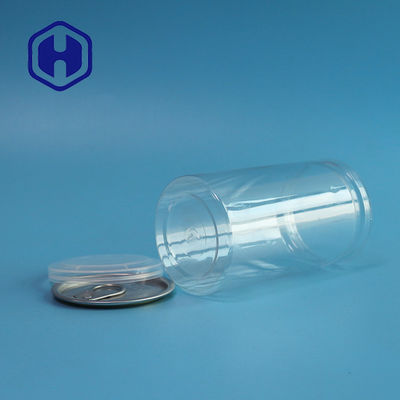 410 ml 211 # Łatwe otwieranie Pusta przezroczysta plastikowa puszka dla zwierząt odporna na wycieki żywności