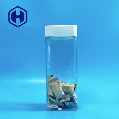 1140 ml Kwadratowe plastikowe słoiki Zakręcane batony Słodycze Spożywcze z szczelną wkładką