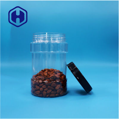 Okrągłe, przejrzyste, plastikowe, szerokie usta, suszone produkty spożywcze, cukierki, orzechy pieprzowe, słoiki cukrowe