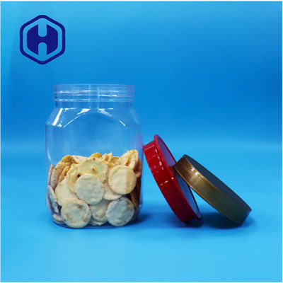 Jasny sześciokątny Unikalny kształt plastikowych orzechów cukierków suszone jedzenie słoik śruby górnej pokrywy