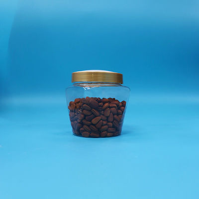 Plastic PET Food Grade Wide Mouth Transparent Cookie Candy Jar z skrutą płaską pokrywą