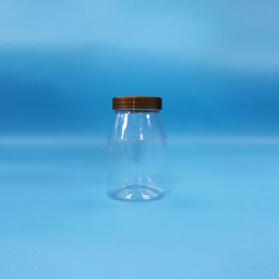 Okrągłe Wielkie usta Ładowanie ciasteczko cukierki Żywność Przejrzysty PET Plastic Jar Screw Cap