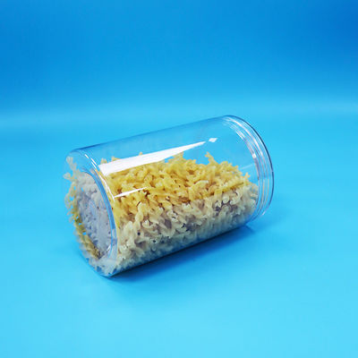 Przejrzysty butelkowanie cukierów dla żywności okrągły PET plastikowy słoik klasy żywnościowej przejrzysty nakrętki