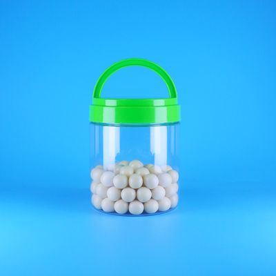 Zakręcana pokrywka bez BPA, z uszczelnieniem, z uchwytem, z możliwością ponownego zamknięcia, pusta, plastikowa, PET, przezroczysty, okrągły słoik na masło orzechowe