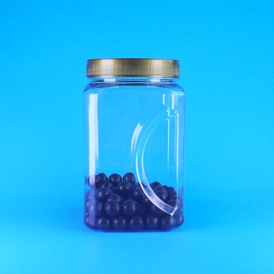 PRZEZROCZYSTA BRĄZOWA POKRYWKA PET Plastikowa spożywcza do lizaków Badam Suszony Jackfruit Słoik