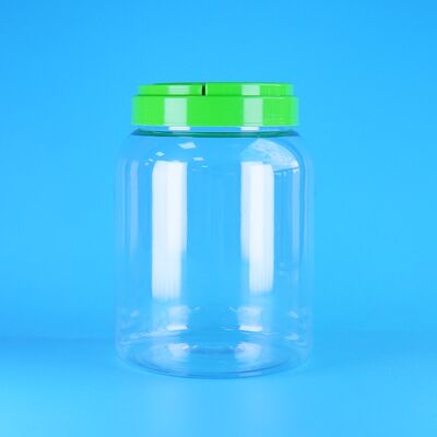 Śruby Płaska czapka Ładowanie żywności Jasna kawa słodycze Suszone żywność PET okrągła słoik z tworzyw sztucznych