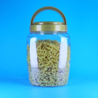 Produkty spożywcze Przejrzyste kwadratowe uchwyt pokrywa plastikowe ciasteczka PET słodycze dzieci butelki żywności