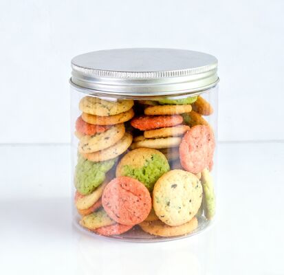 Jasne, szerokoustne puree ziemniaka jogurt lody okrągłe PET Jar Aluminiowa pokrywa