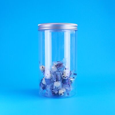 Przejrzyste, nieprzepuszczalne ciasteczka z piersią, ciasteczka z żurawką, ziarno melonu, okrągłe słoiki z PET.