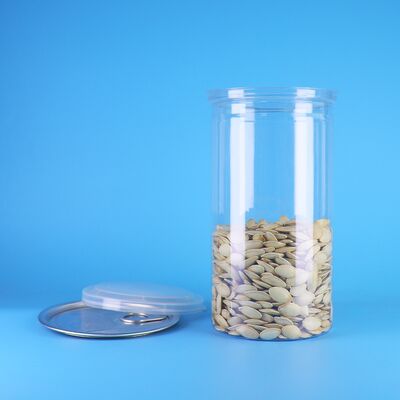 Szeroka zakrętka łatwa do otwarcia, spożywcza, na ciasteczka, cukierki, suszone owoce, przezroczysty słoik PET 700 ml