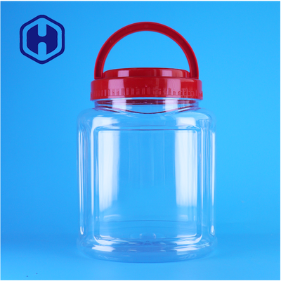 Produkty spożywcze Bezpłatna PET Nut Storage Jar Handle Lid Producent For Almond Peanut Cashew Packaging