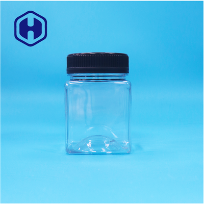 Bezodrzugowy BPA Bezprzezroczysty Kwadratowy uchwyt PET Plastic Candy Cookies Nut Packaging Jar