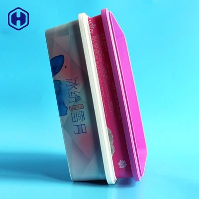 Cienkie ściany IML Box Lekkie kolorowe kwadratowe plastikowe pojemniki na żywność